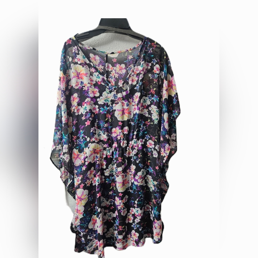 Express Womens Short Floral Butterfly Sleeve Dress  M